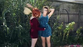 Brunette & Redhead Lesbian Outdoor Fun - Panda & Rosie Garden Party Pt1 - watch new porn video HD-PORN.ONLINE