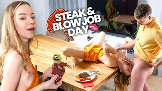 Blowjob & Steak Day with Mirka Grace - enjoy the best porn on HD-PORN.ONLINE