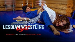 Old Granny Takes on Young Teen in Lesbian Wrestling Match! - enjoy the best porn on HD-PORN.ONLINE