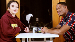 Latina Bombshell Leah Rodriguez Interviews Mr. Entertainer Russel West - enjoy the best porn on HD-PORN.ONLINE